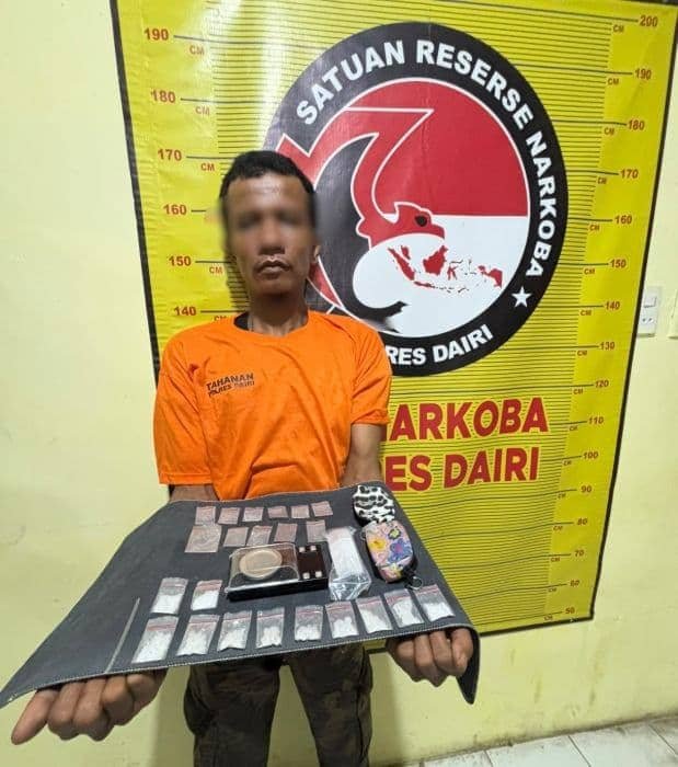 Sopir Bawa 13,25 Gram Sabu Dicegat Polisi di Jalan Sidikalang-Parongil