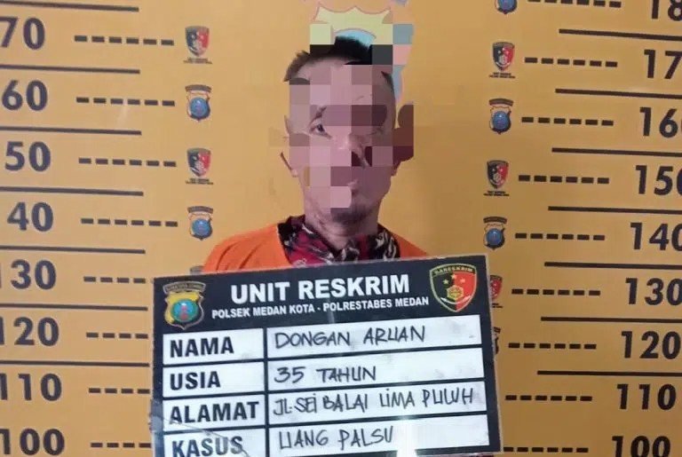 Nekat Edarkan Uang Palsu di Pajak Simpang Limun, Dongan Aruan Diciduk Polisi Saat Belanja Bawang