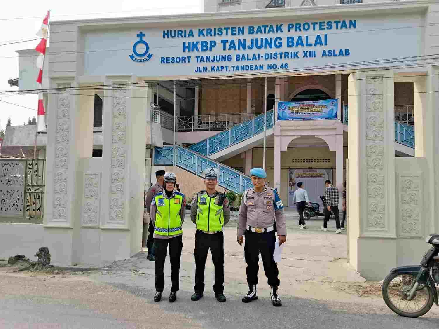 Polres Tanjungbalai Perketat Pengamanan 10 Gereja, Ibadah Minggu Berlangsung Aman dan Kondusif