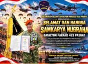 Momen Bersejarah, Batalyon Parako 463 Pasgat Terima Tanda Kehormatan Samkaryanugraha